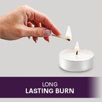 Unscented Tea Light Candles 1000 Pack 4 Hours, White,Smokeless,Dripless Small Votive Paraffin Tealights