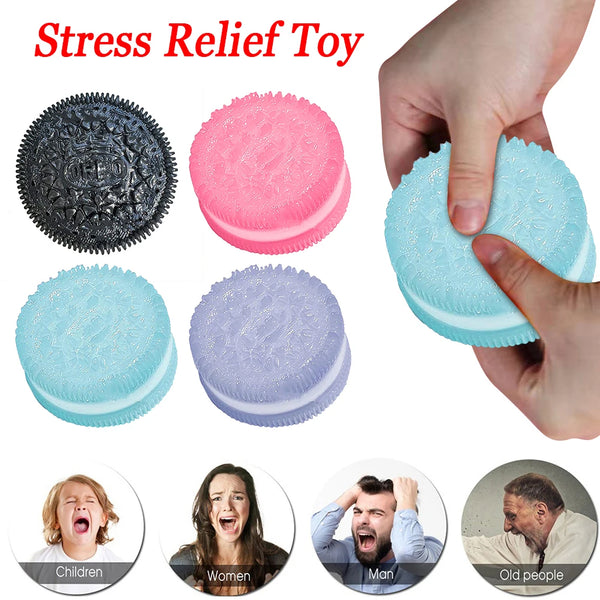 Big Oreo Biscuit Handmade Stress Relief Pinching Toy Kids Adults Anti-stress Ultra-Soft Oreo Fidget Decompression Squeeze Toy