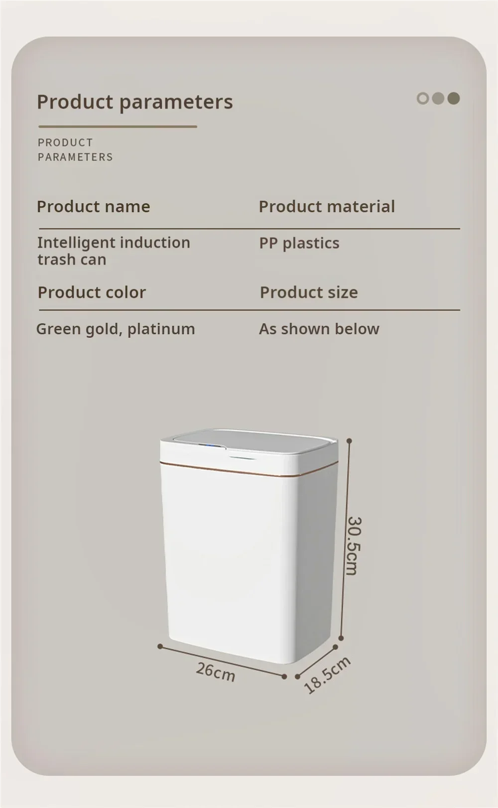 15L Smart Sensor Trash Can — Touchless Bin for Kitchen & Bathroom
