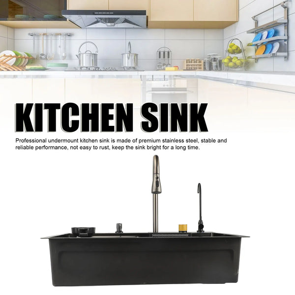 New Undermount Kitchen Sink Kitchen Sink Thickened Space Saving Rustproof Simple Large Capacity Professional for Home Kitchen