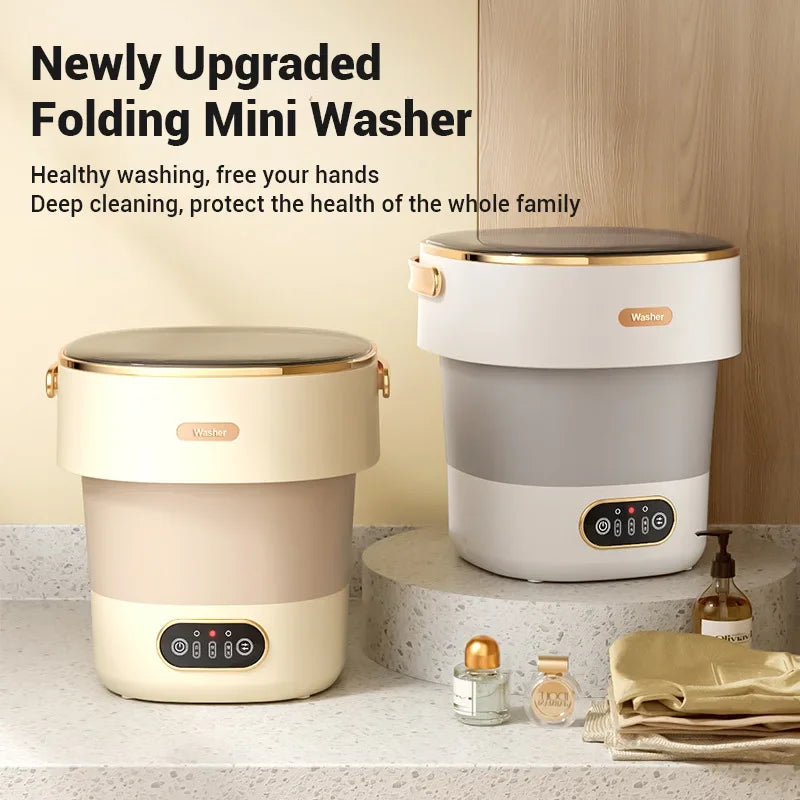 Foldable Portable Washing Machine — 13L, Spin Dryer, Compact