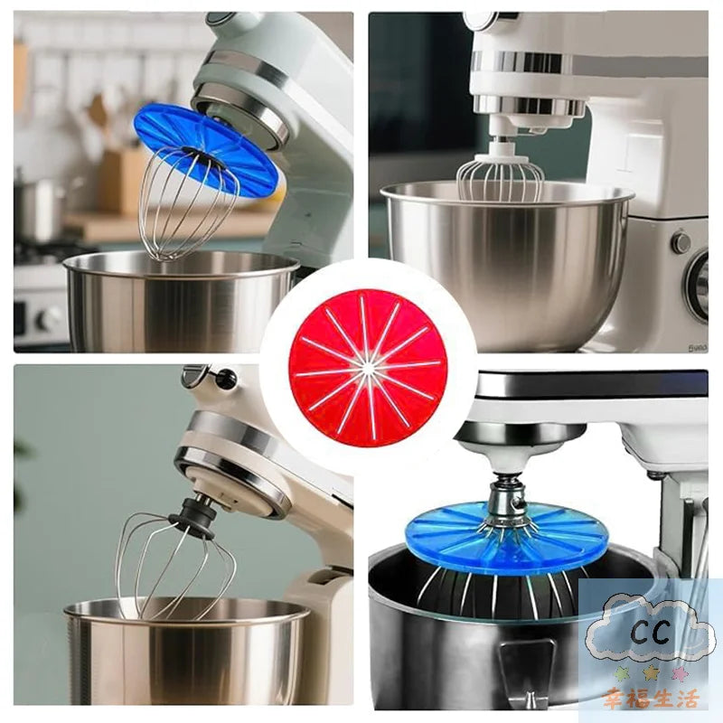 Anti-Splash Cream Scraper for Stand Mixers — 6-Wire Whisk Attachment