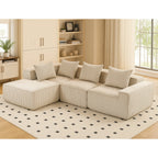 Sectional boneless Couch with L-Shape Chaise,Modern  Modular sleeper Sofa with Deep Seat, Upholstered Couches for Room