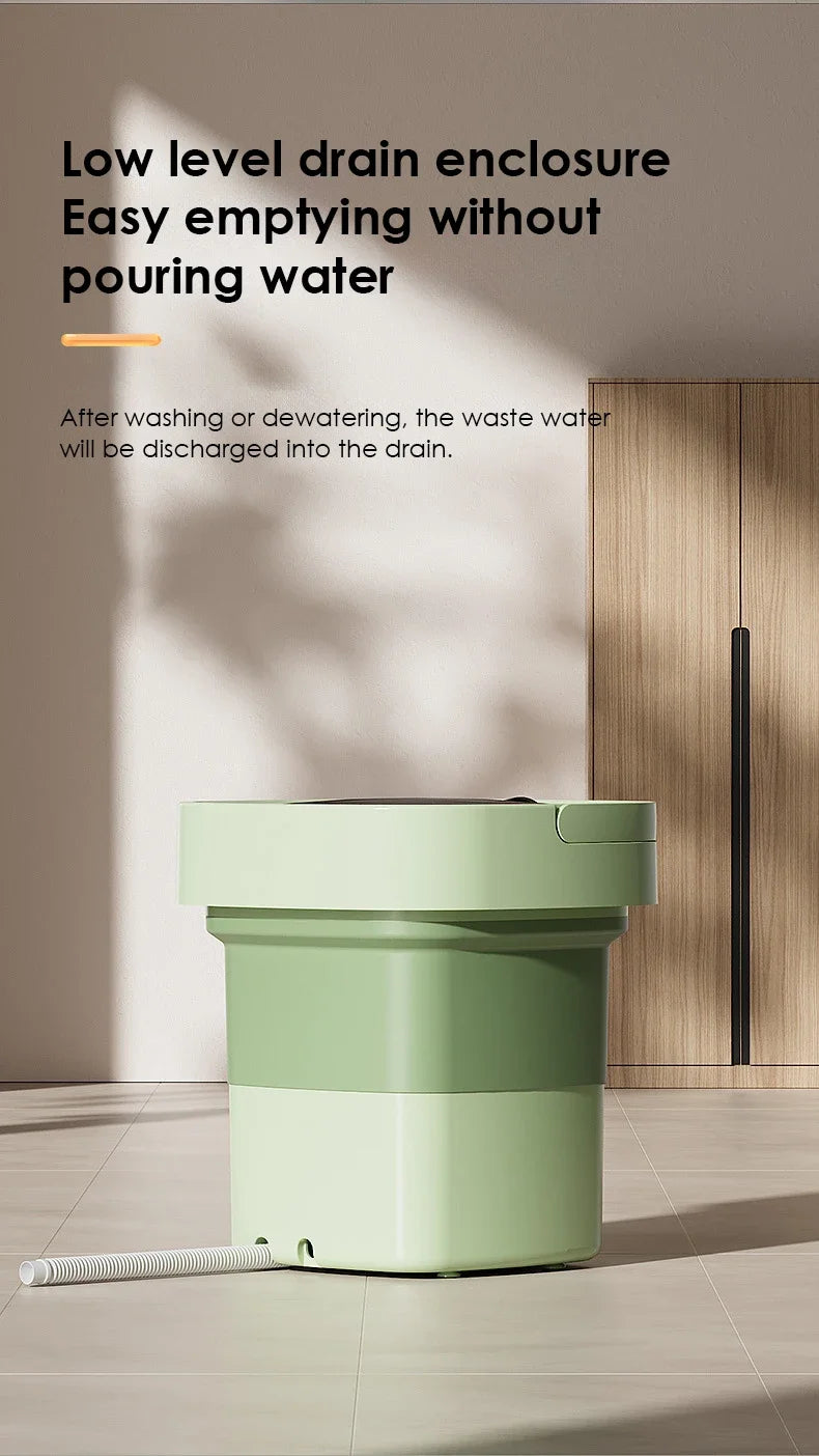 Foldable Portable Washing Machine — 13L, Spin Dryer, Compact