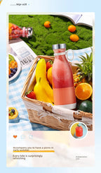 New Compact Mini Rechargeable Vibrating Fruit Juicer - Efficient and Convenient Small Capacity Juice Machine - Essential Portabl