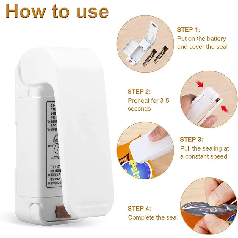 Mini Heat Bag Sealer — Portable Thermal Sealer for Food Bags