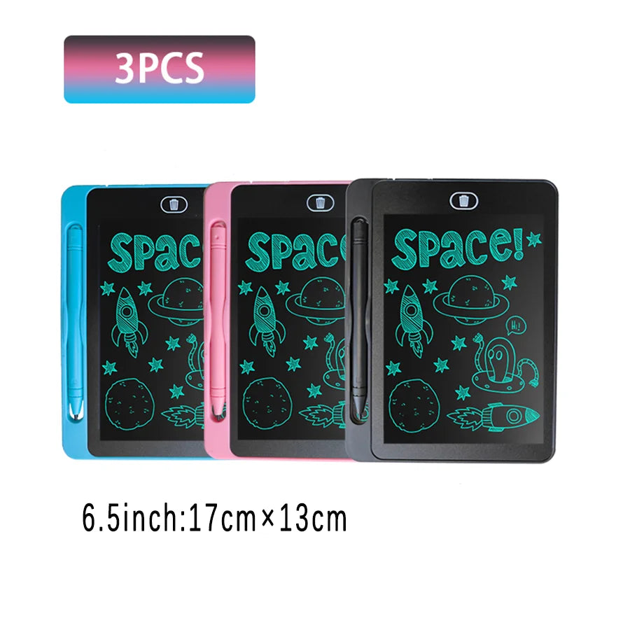 3 pieces of 6.5 inch LCD writing board, drawing board, children's graffiti drawing board, handwriting blackboard, children's toy