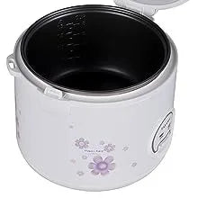 Automatic Rice Cooker & Food Steamer, 10 Cups Uncooked, 700W Convenient Detachable Cord, Cook & Keep Warm Features, White