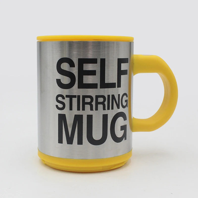 400ml Self-Stirring Mug with Lid — Stainless Steel, Gift Boxed