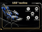Gaming Chair with Footrest, PU Leather Video Game Chairs for Adults, Reclining Gamer Chair Office Desk Chair