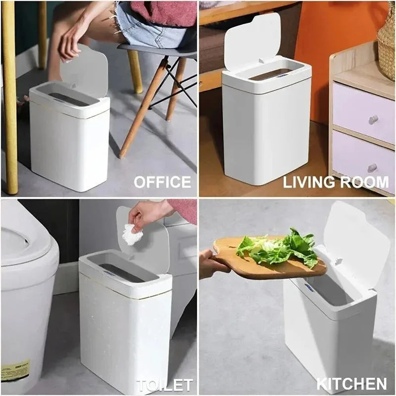15L Smart Sensor Trash Can — Touchless Bin for Kitchen & Bathroom
