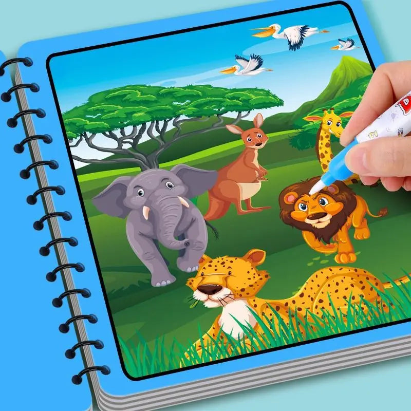 Water Coloring Books for Toddlers, Water Painting Book for Toddlers, Paint with Water Books, Water Doodle Book Toys for 3-5, Tra