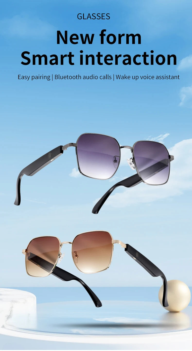 MZ02 Smart Glasses with Speaker Bluetooth Wireless Audio Touch Hands-Free Calling Stereo Music Headphones Smart Sunglasses