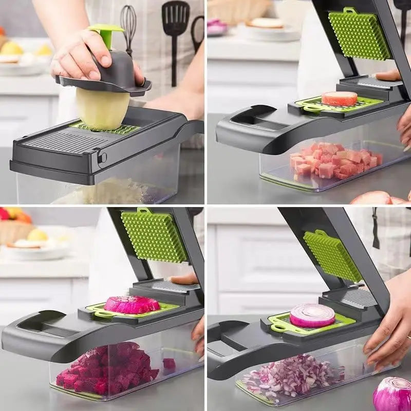 16-in-1 Kitchen Vegetable Chopper & Slicer — Multi Food Cutter