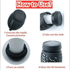 4pcs Skull-Shaped Solar-Powered Night Light Flame Torch