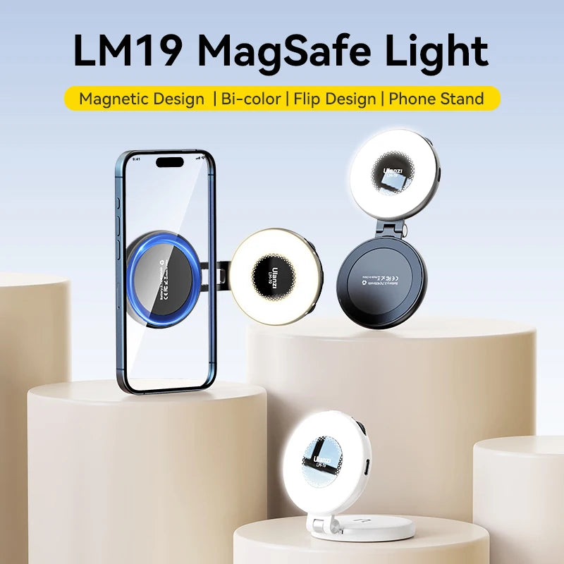 Ulanzi LM19 MagSafe Phone Fill Light — CRI 95+ Bi-Color for Vlogging