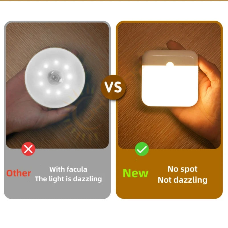 USB Motion Sensor LED Lamp — Bedroom, Kitchen, Stair & Closet Light