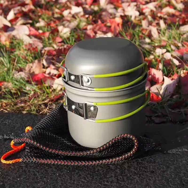 Portable Camping Cookware Set- Lightweight, for Hiking & Outdoor Use