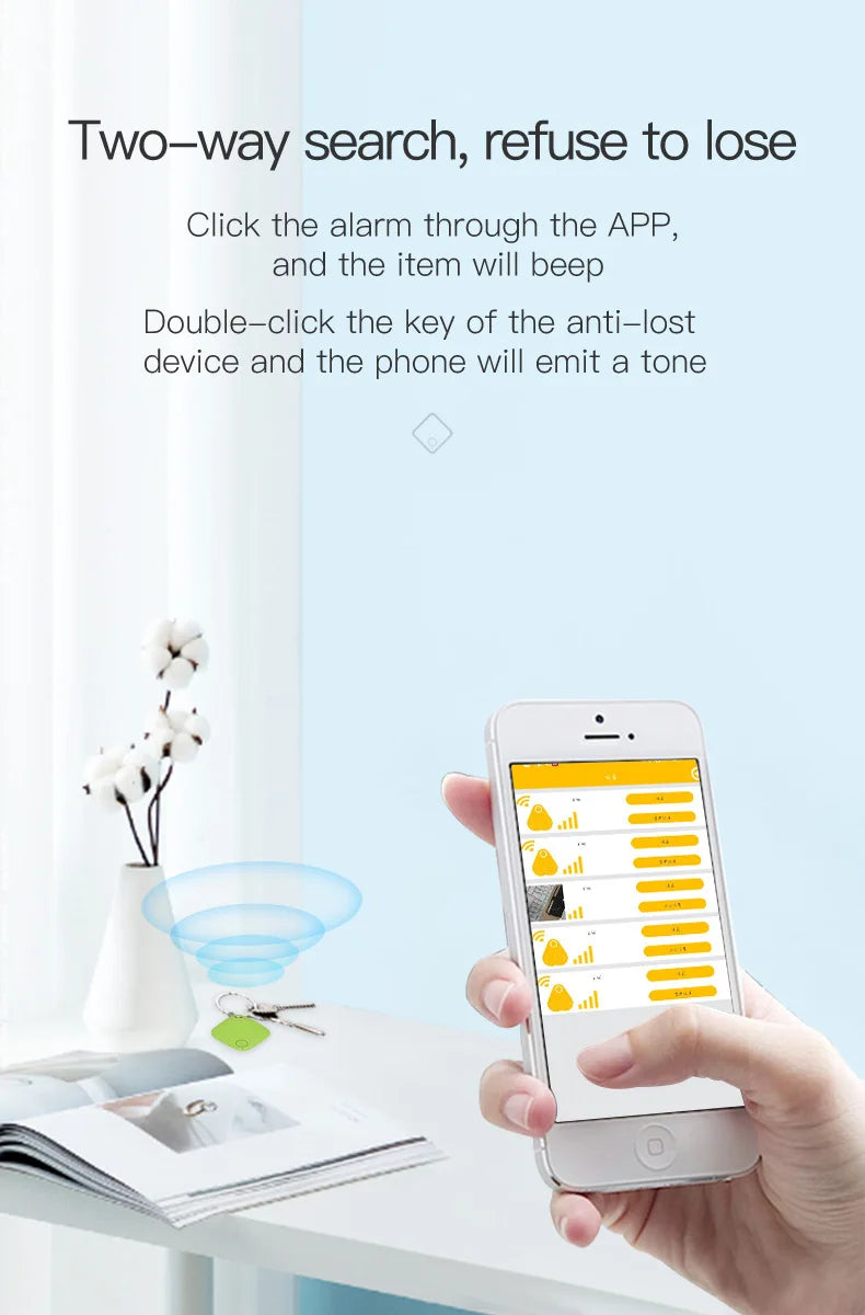 Bluetooth GPS Tracker Tag — Anti-Loss, Works with iPhone & Android