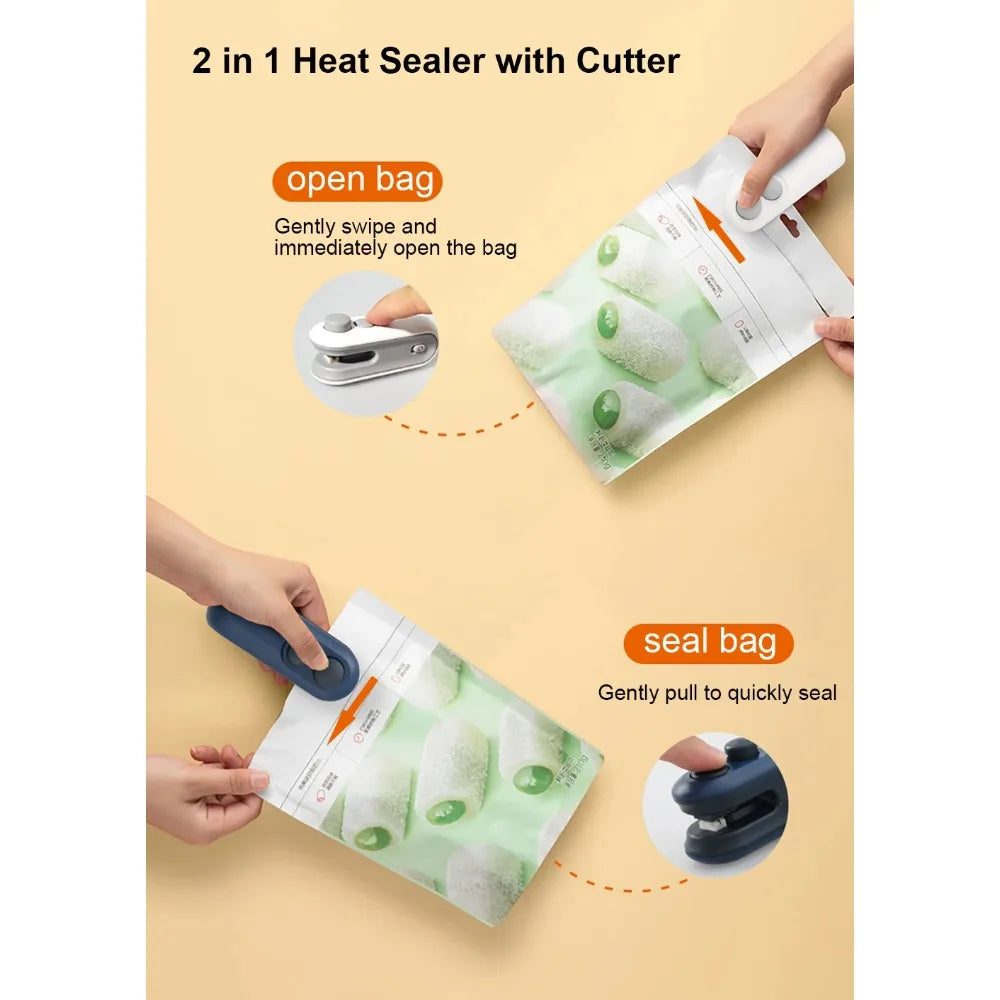 Electric Mini Bag Sealer — Quick Heat Seal for Mylar, Foil & Plastic