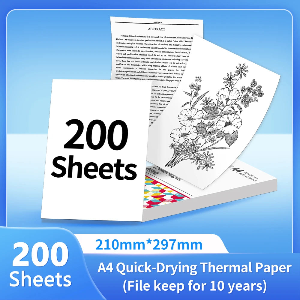 Phomemo A4 Thermal Paper Quick-Dry Continuous Printer Roll