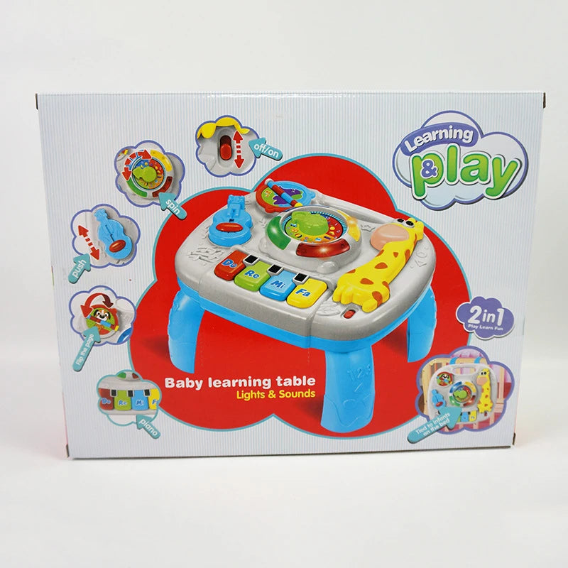 Music Table Baby Toys Learning Machine Educational Toy Music Learning Table Toy Musical Instrument for Toddler 6 Months+