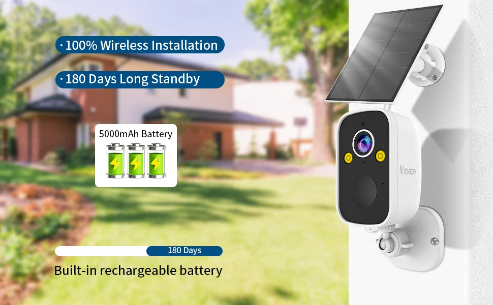 Vstarcam 4G LTE Solar Security Camera — 3MP, PIR Human Detection