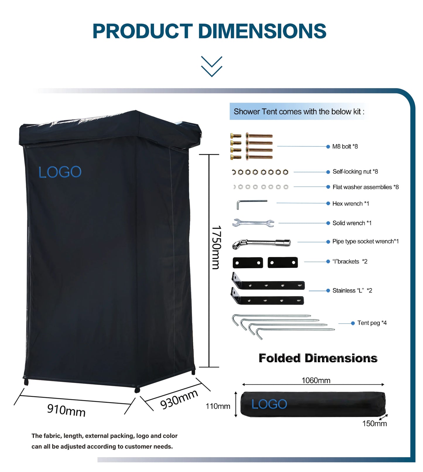 Pop-Up Camping Shower Tent — Portable Outdoor Changing Room