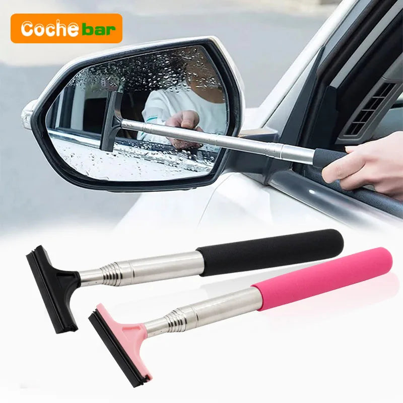 Telescopic Car Mirror & Window Cleaning Tool — Mist Wiper Brush