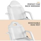 Massage Table Electric Height Adjustable Massage Bed Massage Facial Lash for Eyelash Extensions Salon Chair (White)