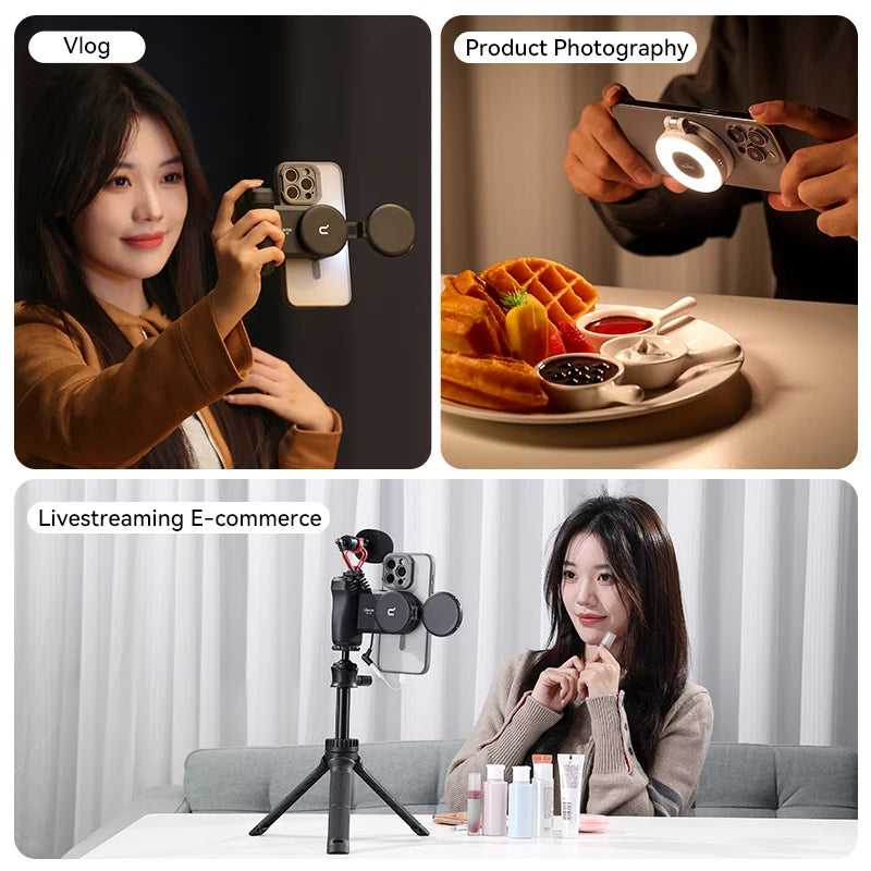 Ulanzi LM19 MagSafe Phone Fill Light — CRI 95+ Bi-Color for Vlogging