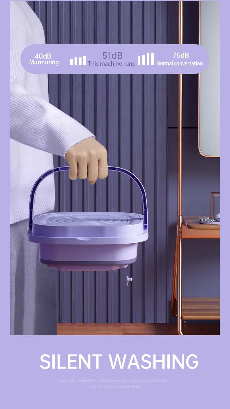 8L Mini Folding Washing Machine — Portable for Dorms & Small Loads