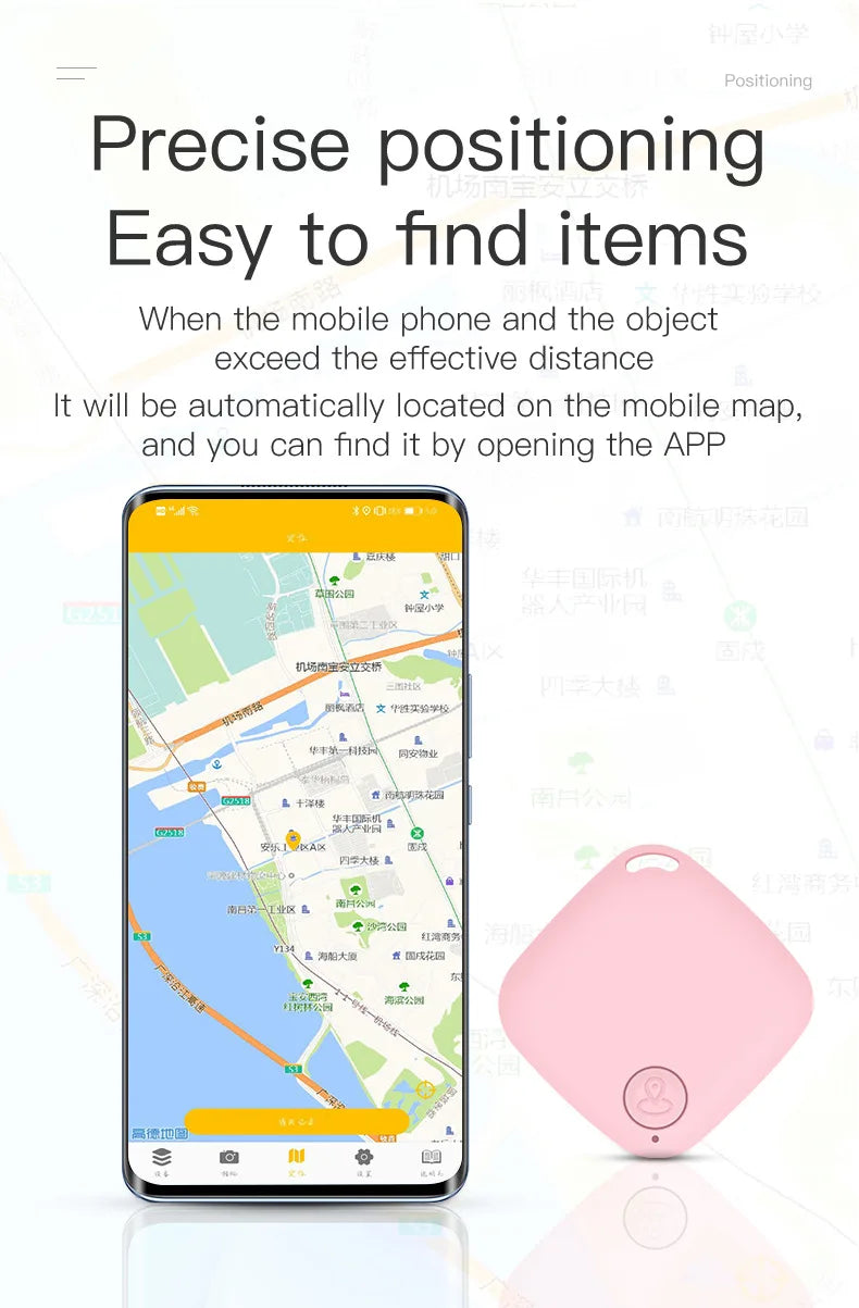 Bluetooth GPS Tracker Tag — Anti-Loss, Works with iPhone & Android