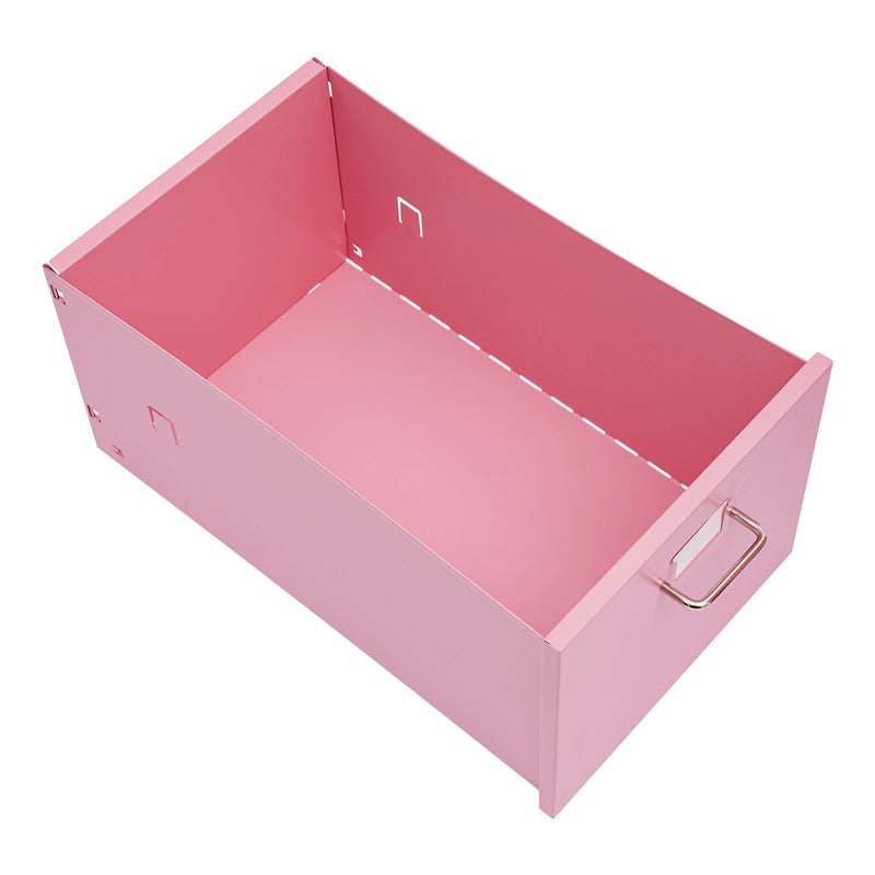 Aluminum Alloy 5-Drawer Storage Cabinet Pink Filing Storage Organizer Cabinet for Office Home Bedroom