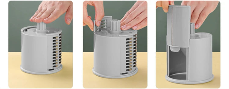 6-in-1 Hand Crank Vegetable Grater — Slicer, Shredder, Chopper