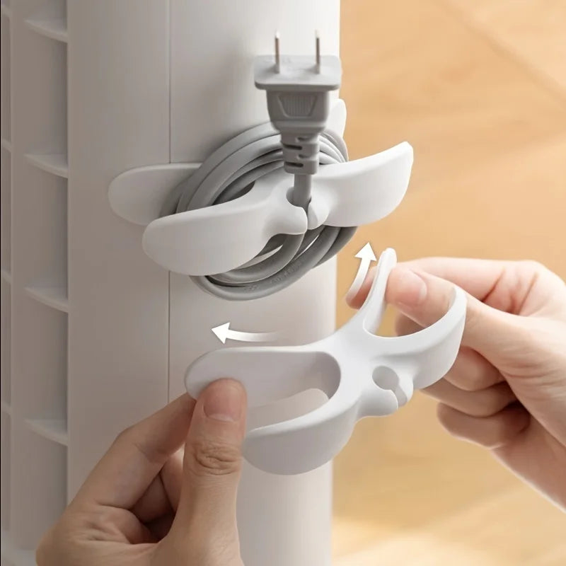 Adhesive Cable & Cord Organizer Clips — Invisible, for Home & Office