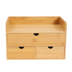 3 Drawers Bamboo Desk