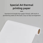 A4 Portable Learning Mini Printer Inkless BT Thermal A4 Mobile Printer with Printing Paper Thermal A4 Home Printer