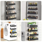 4 Pack Magnetic Spice Rack for Refrigerator Organizer