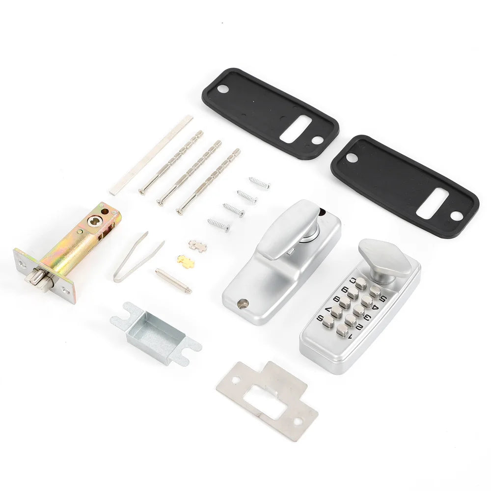 Keyless Mechanical Door Lock — Combination Code, No Battery