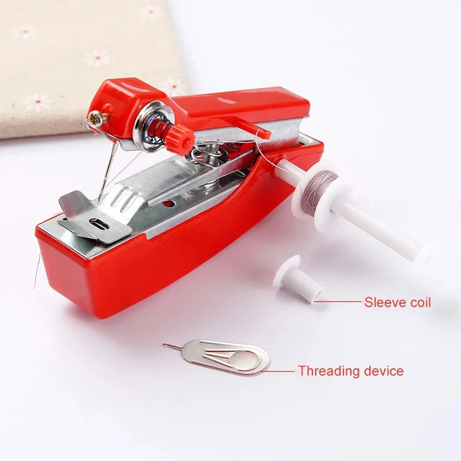 4 Colors Available Mini Manual Sewing Machine Daily Household Sewing Kit Multi Functional Portable Pocket Sewing Machine