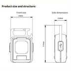 800LM Double-Sided COB LED Rechargeable Keychain Flashlight