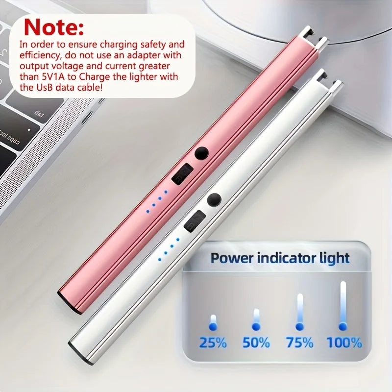 USB Rechargeable Electric Lighter for Kitchen & Outdoor Use