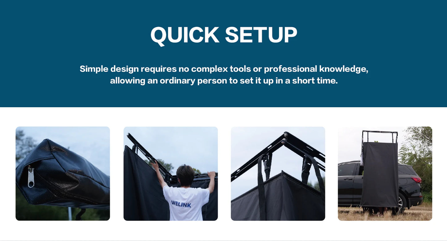 Pop-Up Camping Shower Tent — Portable Outdoor Changing Room