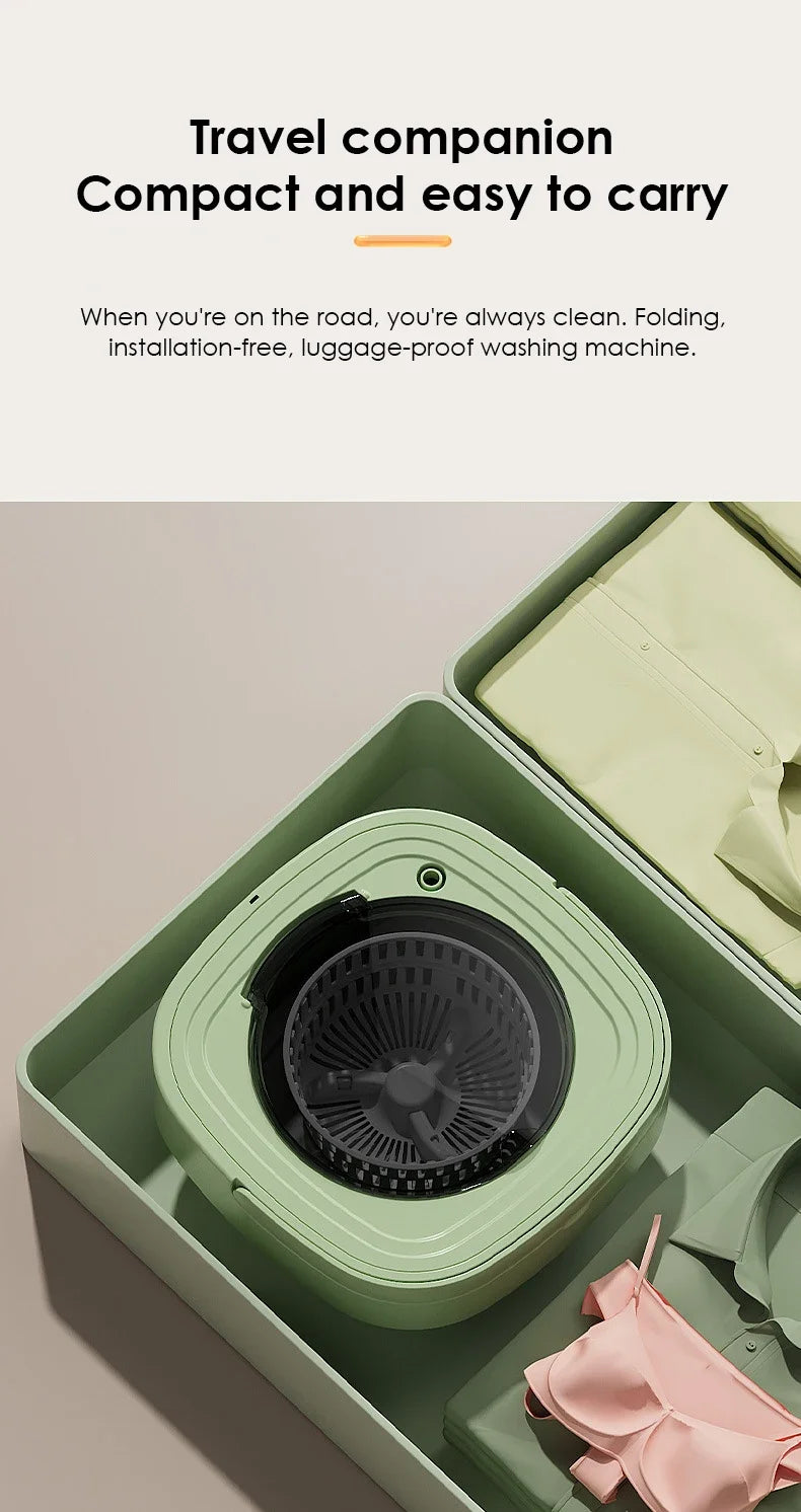 Foldable Portable Washing Machine — 13L, Spin Dryer, Compact