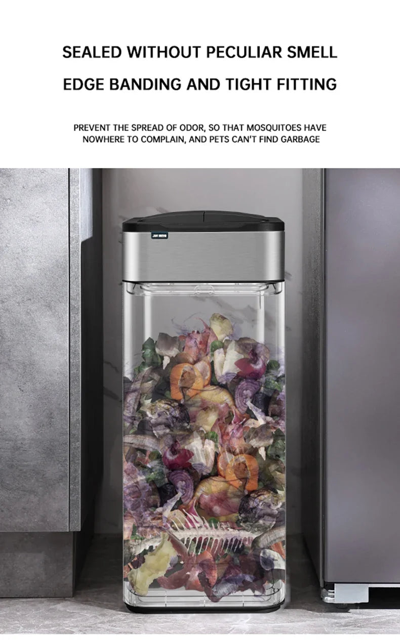 Smart Sensor Trash Can — Stainless Steel, 15L / 20L Kitchen Bin