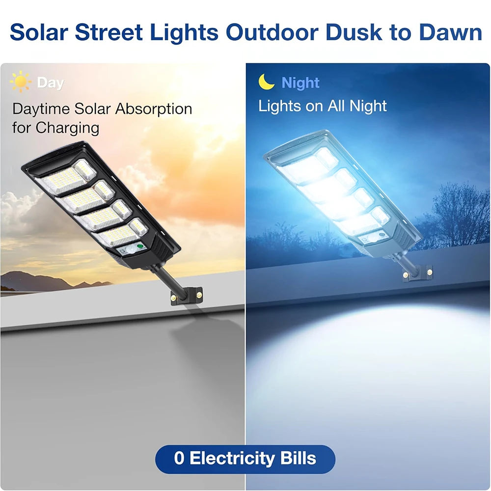 Solar 192-LED Motion Sensor Outdoor Light — Waterproof Garden Lamp