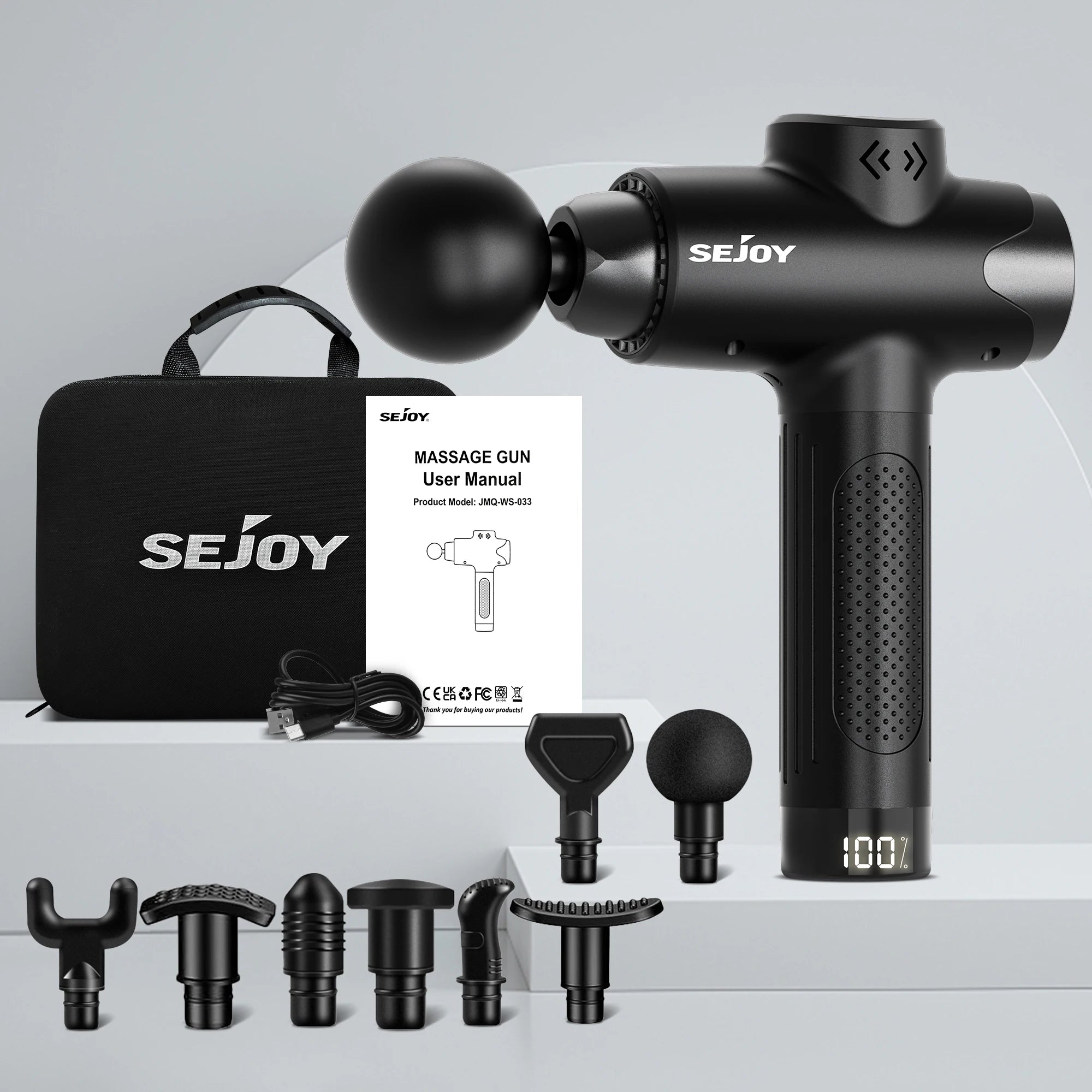 Sejoy Massage Gun for Back, Neck & Muscle Relief