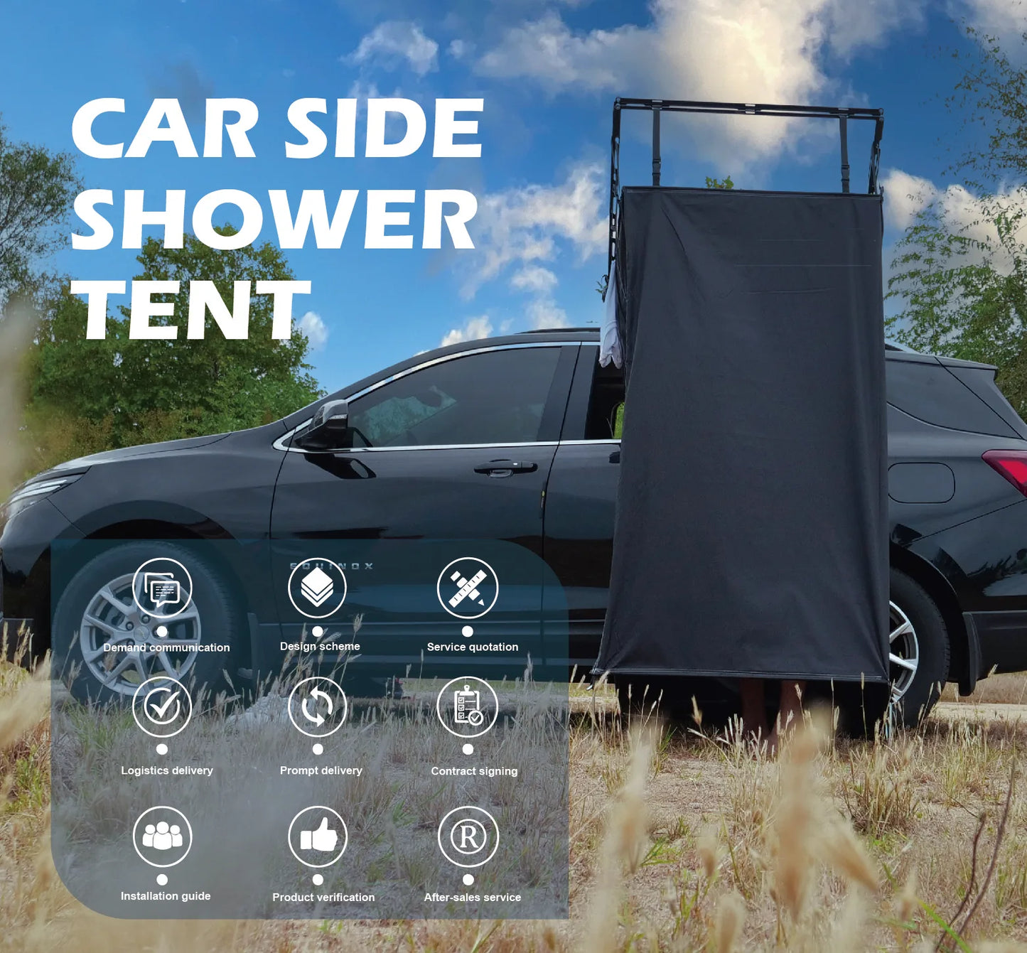 Pop-Up Camping Shower Tent — Portable Outdoor Changing Room