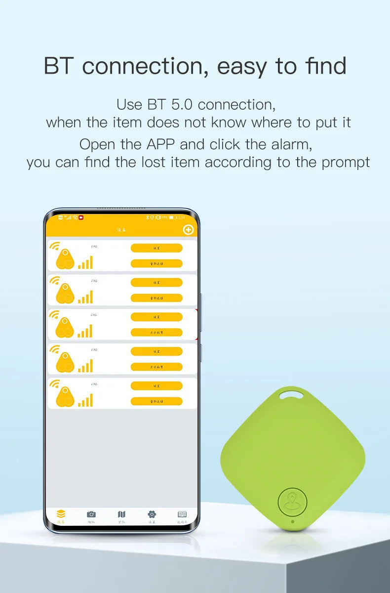 Bluetooth GPS Tracker Tag — Anti-Loss, Works with iPhone & Android
